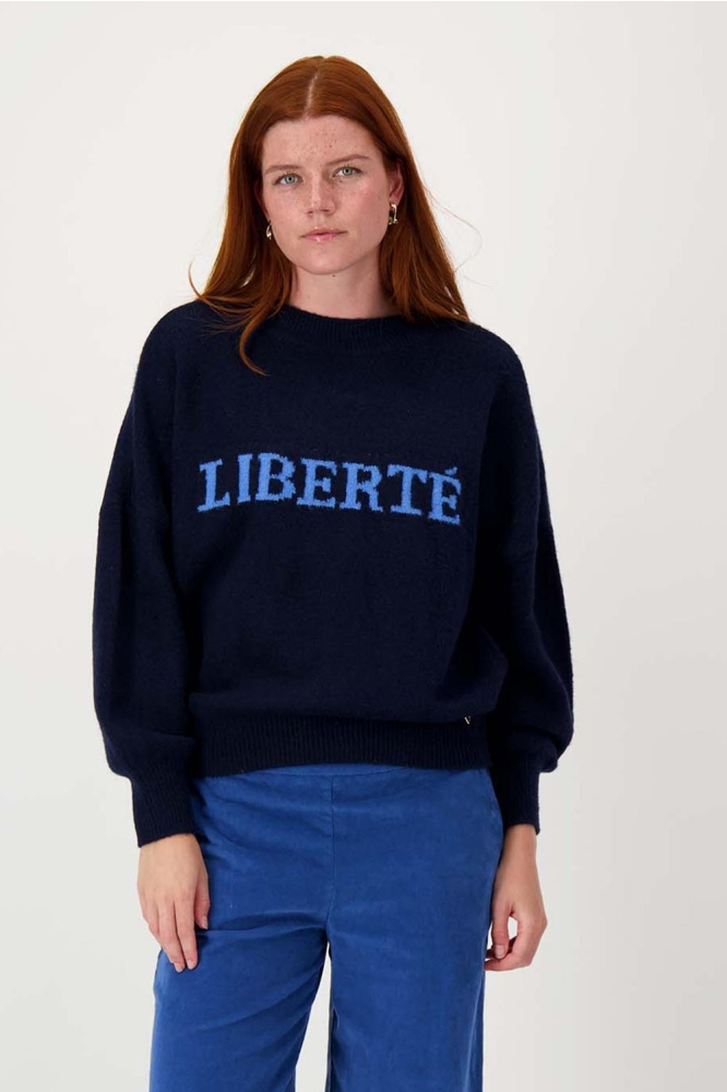 TRUI MET INGEBREID DETAIL 0305 087 7267 NAVY/SPORTY BLUE